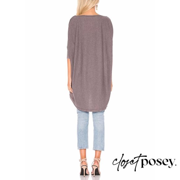 NWT . free people . catch waves tee . washed black . small - Picture 3 of 4